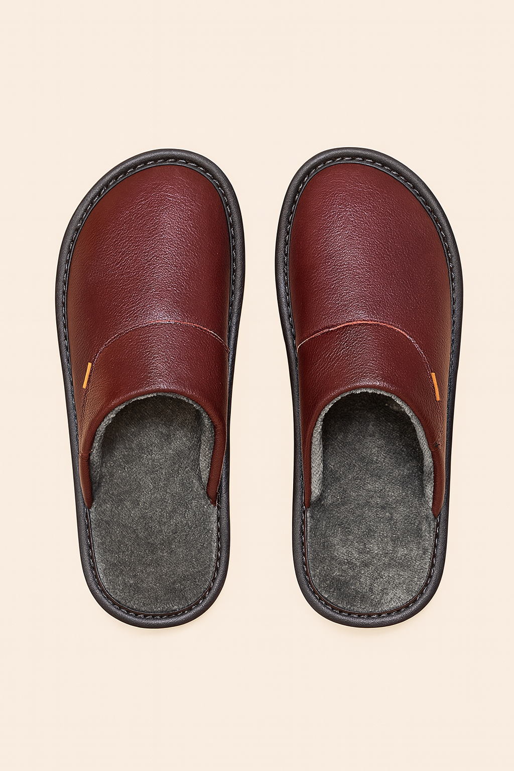 Antislip comfortabele leren pantoffels voor binnenshuis