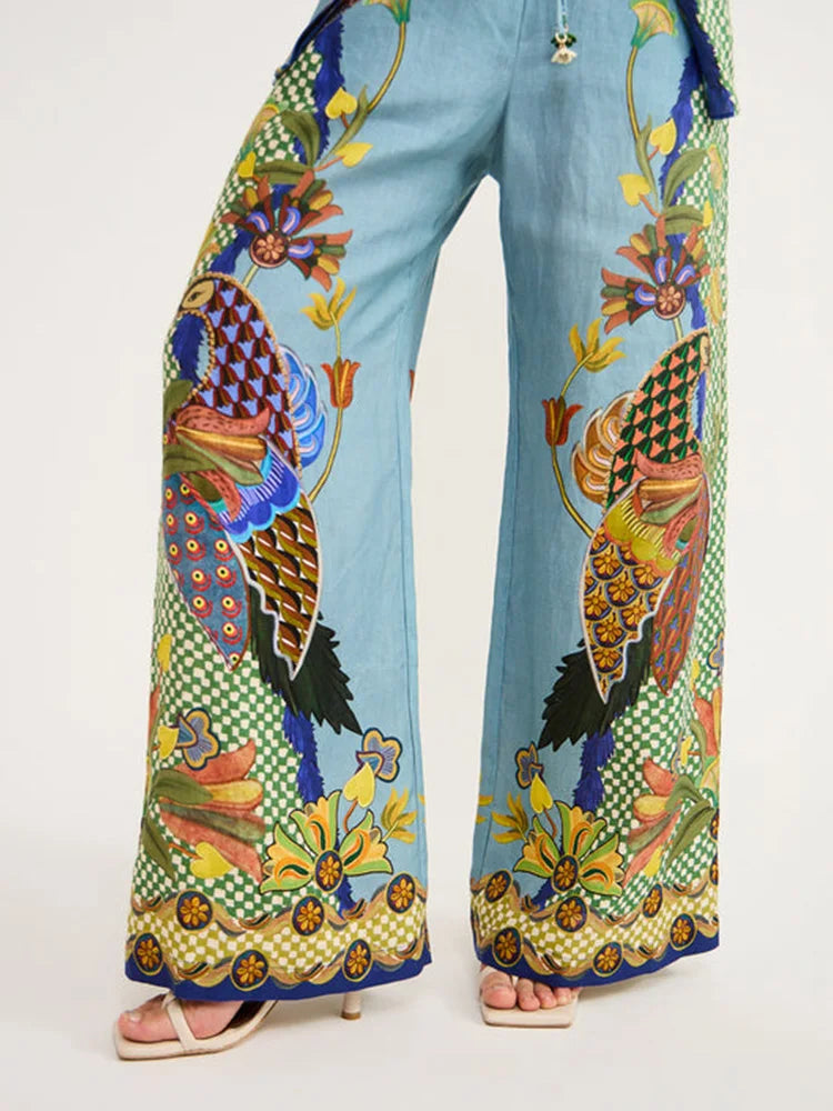 Patroon Shirt en Broek Set