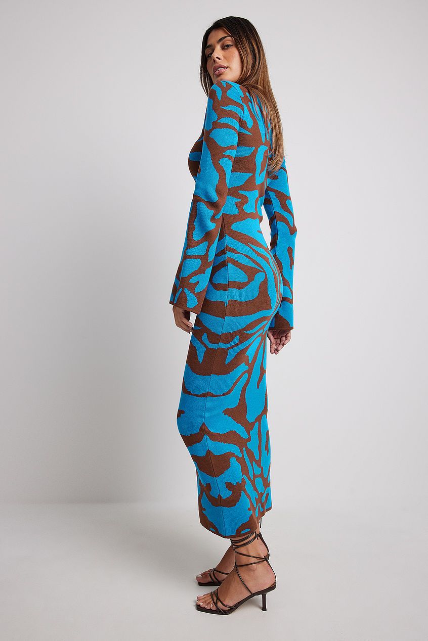 Opvallende Midi Jurk met Print