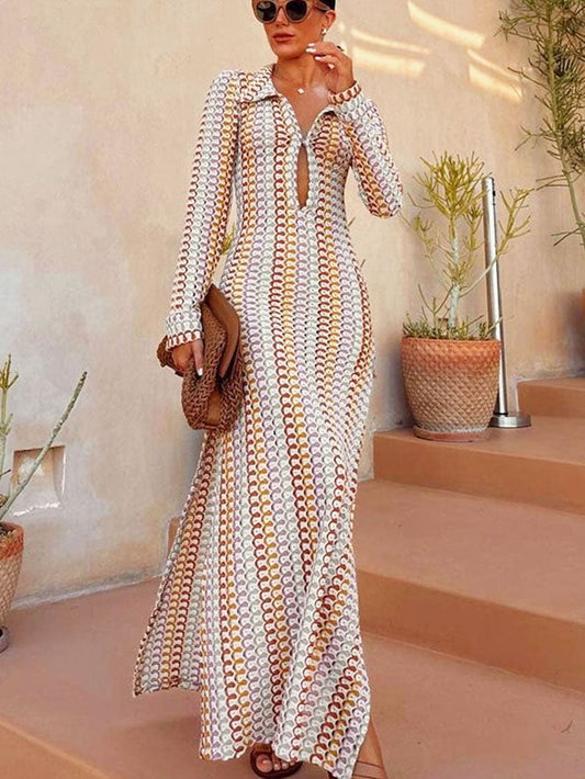 Zomerse Maxi-Jurk met V-Hals