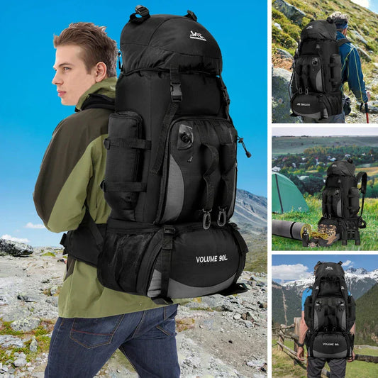 90L waterdichte kampeer- en wandelrugzak