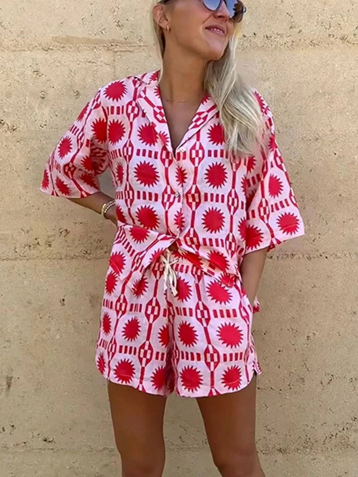Zomerse Set met Kleurrijke Print