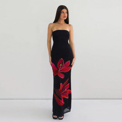 Elegante Avondjurk met Bloemenprint