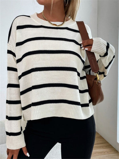 Oversized trui met strepen