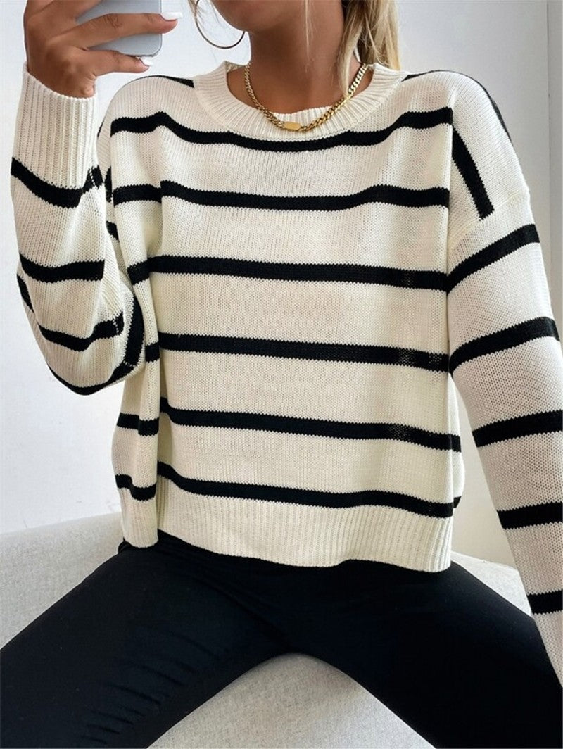 Oversized trui met strepen