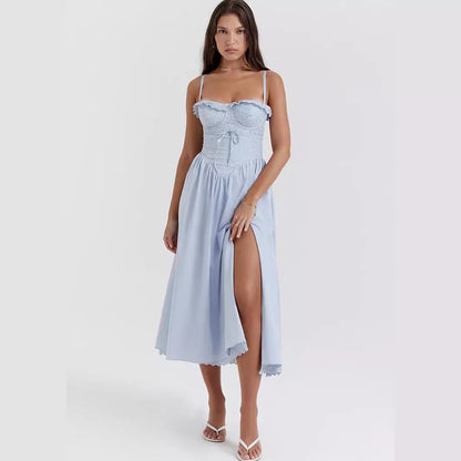 Midi jurk met romantisch bloemenpatroon
