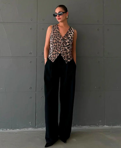 Luipaardprint Vest