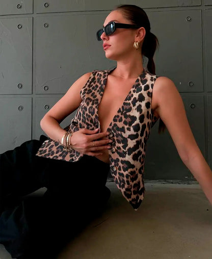 Luipaardprint Vest