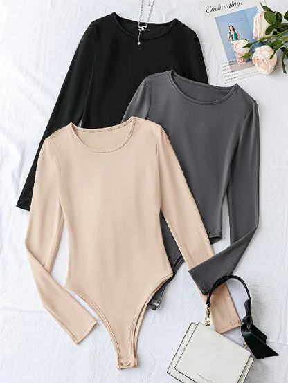 3-pack casual bodysuits met lange mouwen voor dames
