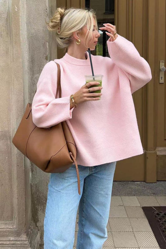 Oversized trui met ronde hals