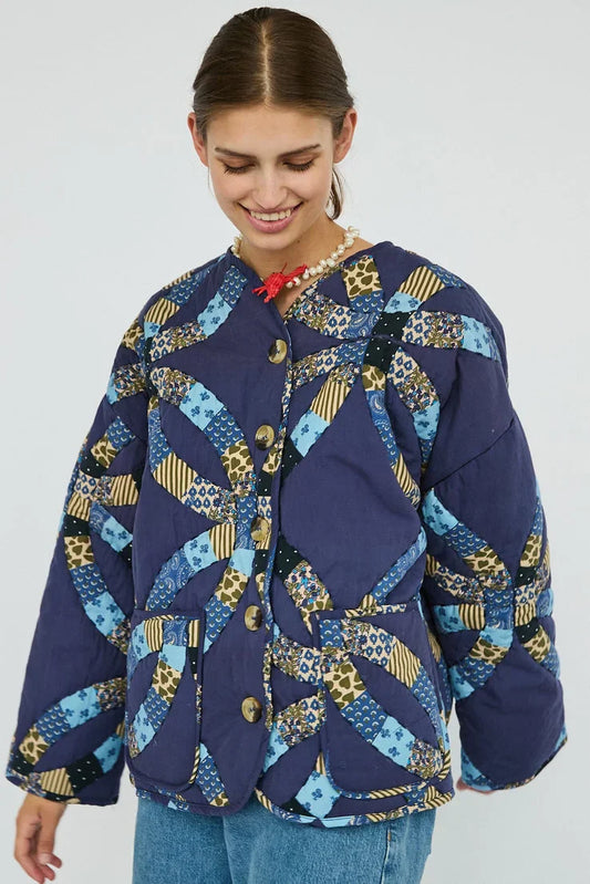 Vintage-Stijl Patchwork Gewatteerd Jack